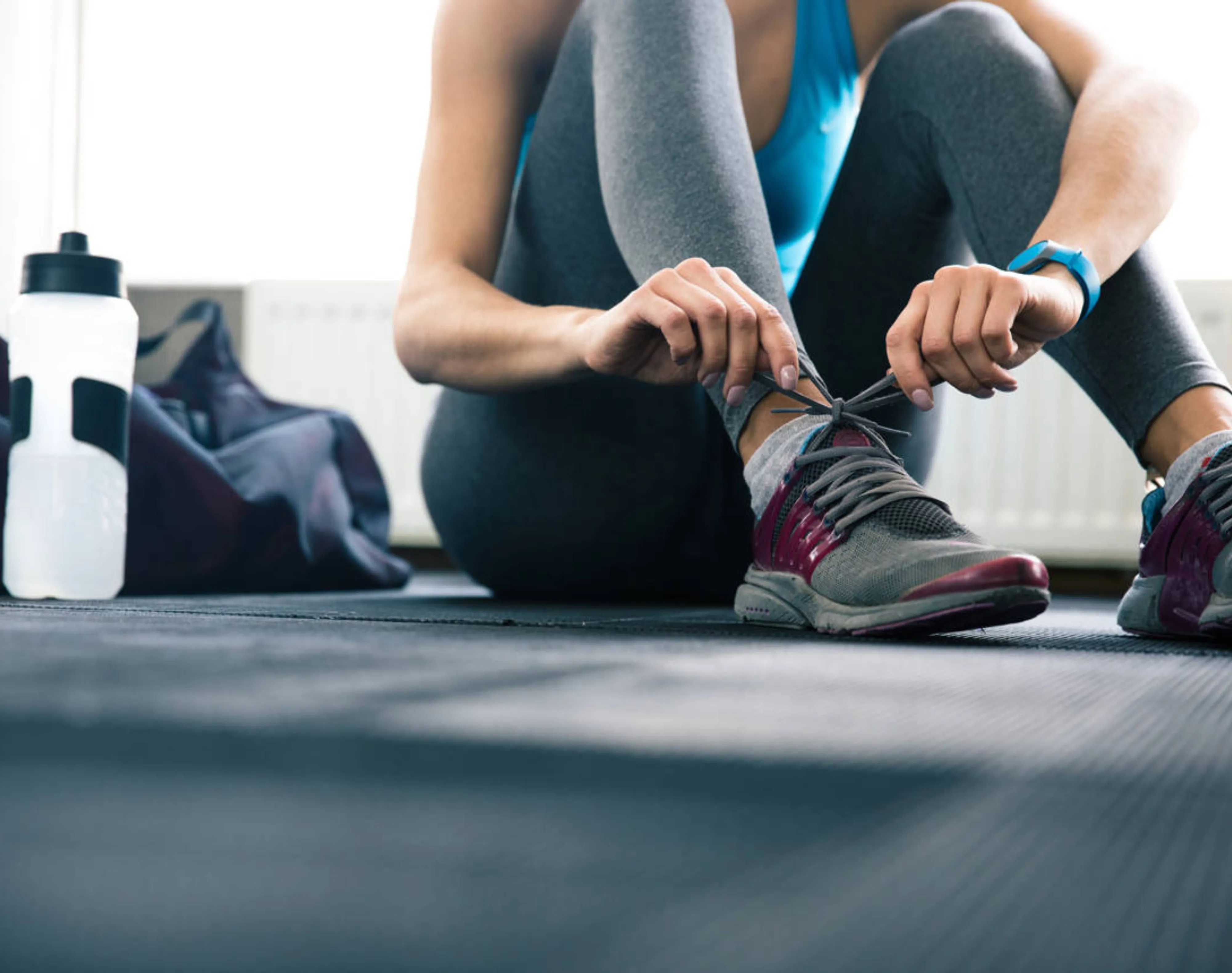 Femme Gym Lassant Ses Chaussures